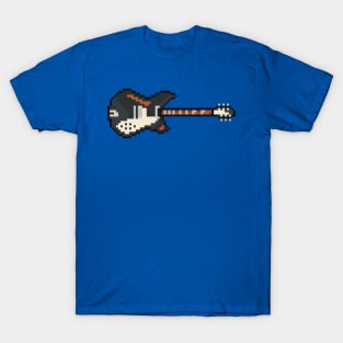 Pixel Black LJG Rickenbacker Guitar T-Shirt